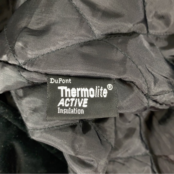 Anne Klein Womens Coat Size 10 (M) Black Velvet Dupont Thermolite Insulation - Picture 9 of 9